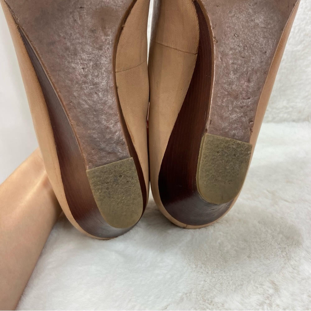 TORY BURCH Lowell New Logo Wedge Pump, Natural Blush. 7M - Picture 8 of 16